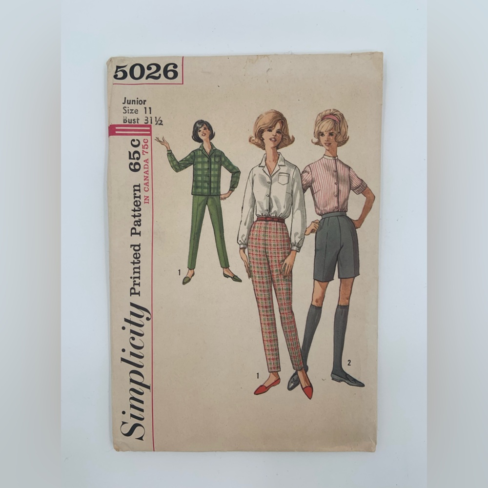 New List🌹Vintage Simplicity #5025 Misses’ & Juniors Tops & Pants Sewing Pattern